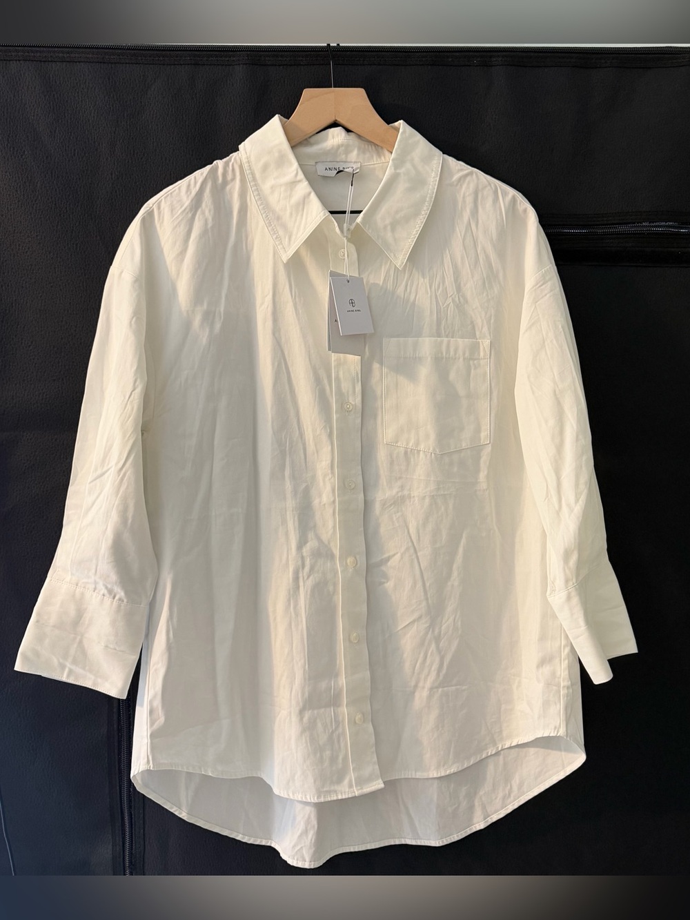 NWT Anine Bing White Cotton MIKA Shirt Size Small - Picture 3 of 10